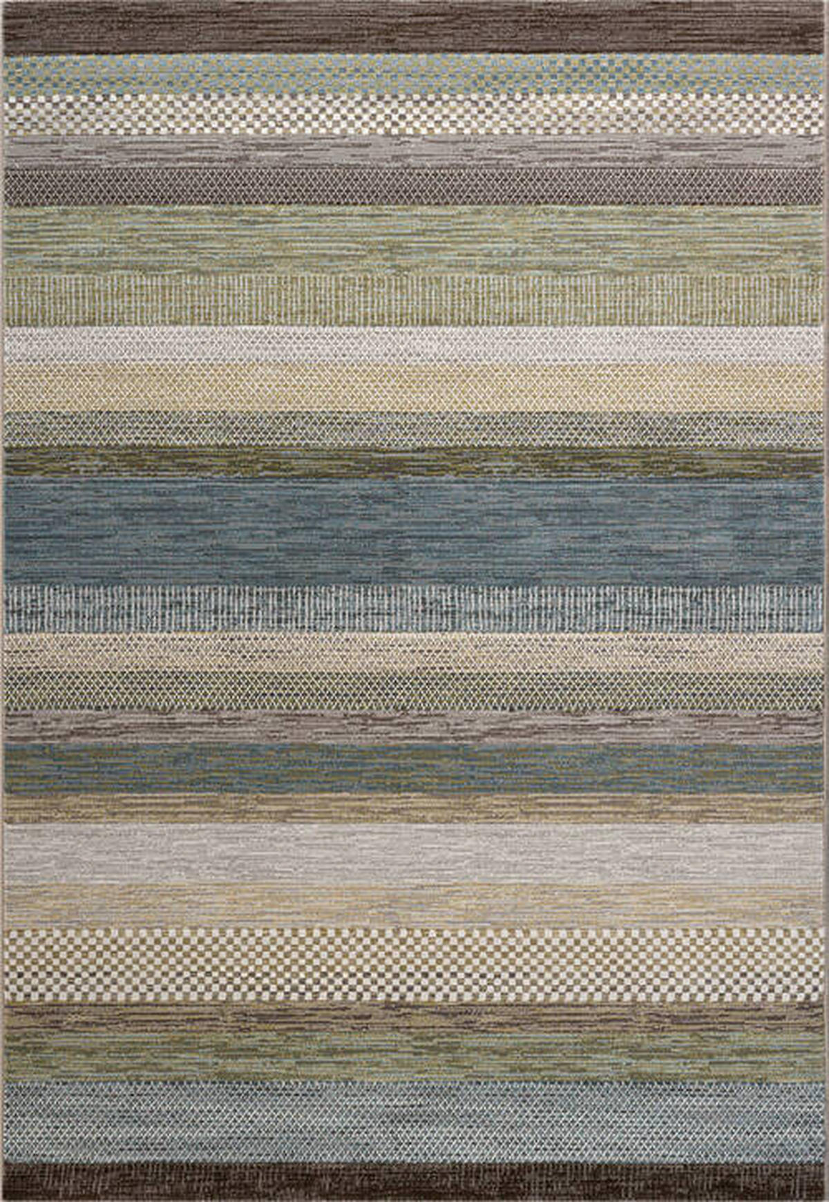 WEBTEPPICH 120/170 cm Argentum Blau, Braun, Grün  - Blau/Braun, KONVENTIONELL, Kunststoff/Textil (120/170cm)