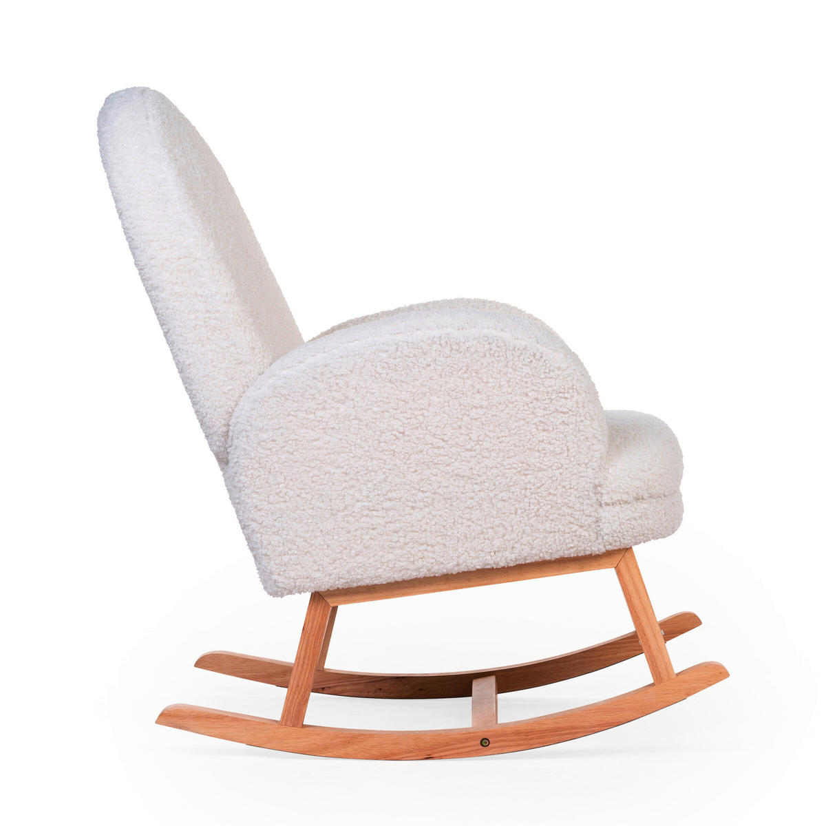 SCHAUKELSTUHL in Teddystoff Weiß  - Weiß, Basics, Holz/Textil (71/86/97,5cm) - Childhome
