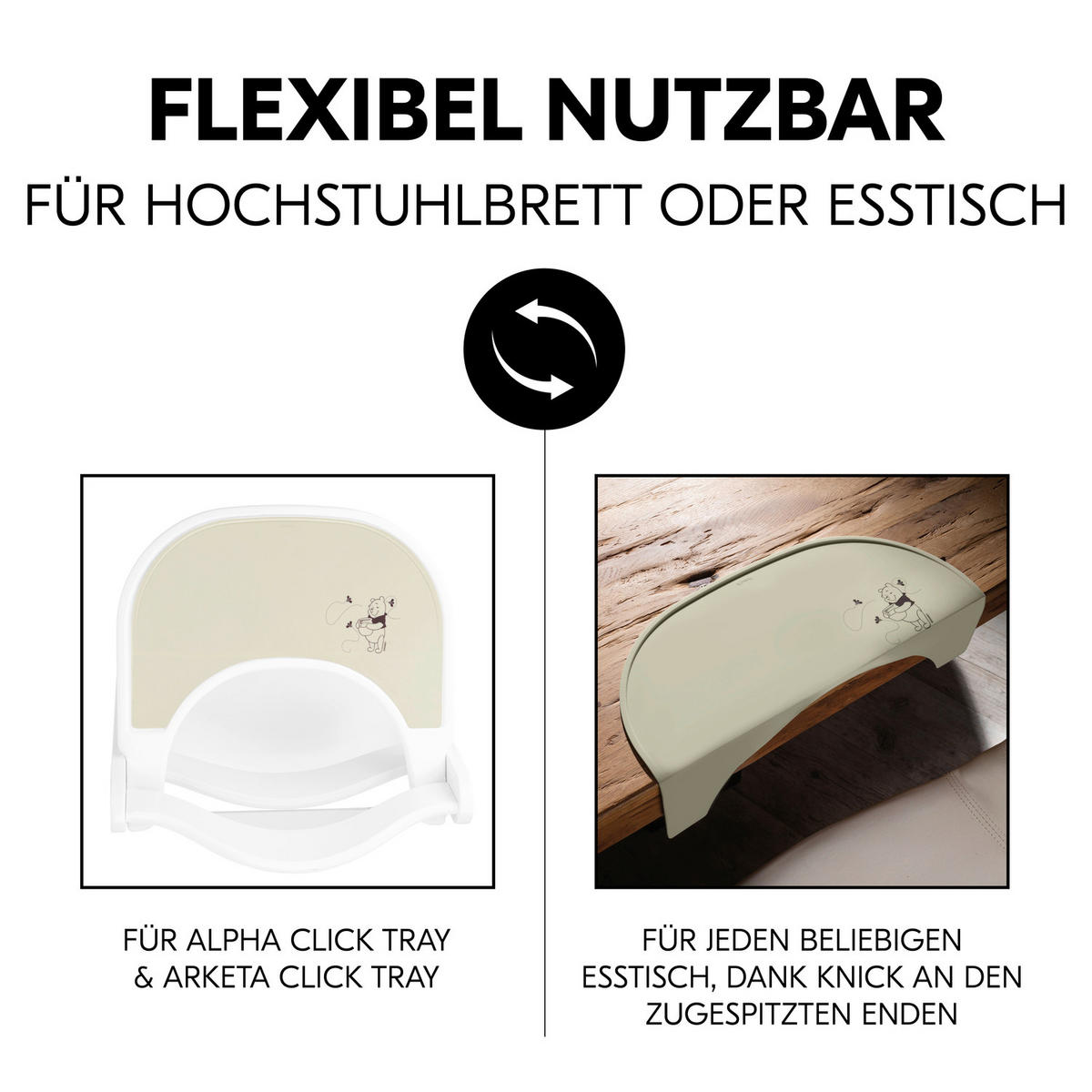 ESS- UND SPIELBRETT High Chair Tray Mat  - Beige, Basics, Kunststoff (42,5/0,5/28cm) - Hauck