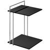 BEISTELLTISCH in Metall, Kunststoff 42/38/60 cm  - Chromfarben/Schwarz, Design, Kunststoff/Metall (42/38/60cm) - Bacher