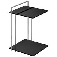 BEISTELLTISCH in Metall, Kunststoff 42/38/60 cm  - Chromfarben/Schwarz, Design, Kunststoff/Metall (42/38/60cm) - Bacher
