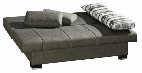 SCHLAFSOFA Helen in Braun  - Wengefarben/Alufarben, KONVENTIONELL, Holz/Textil (200/80/94cm) - Novel