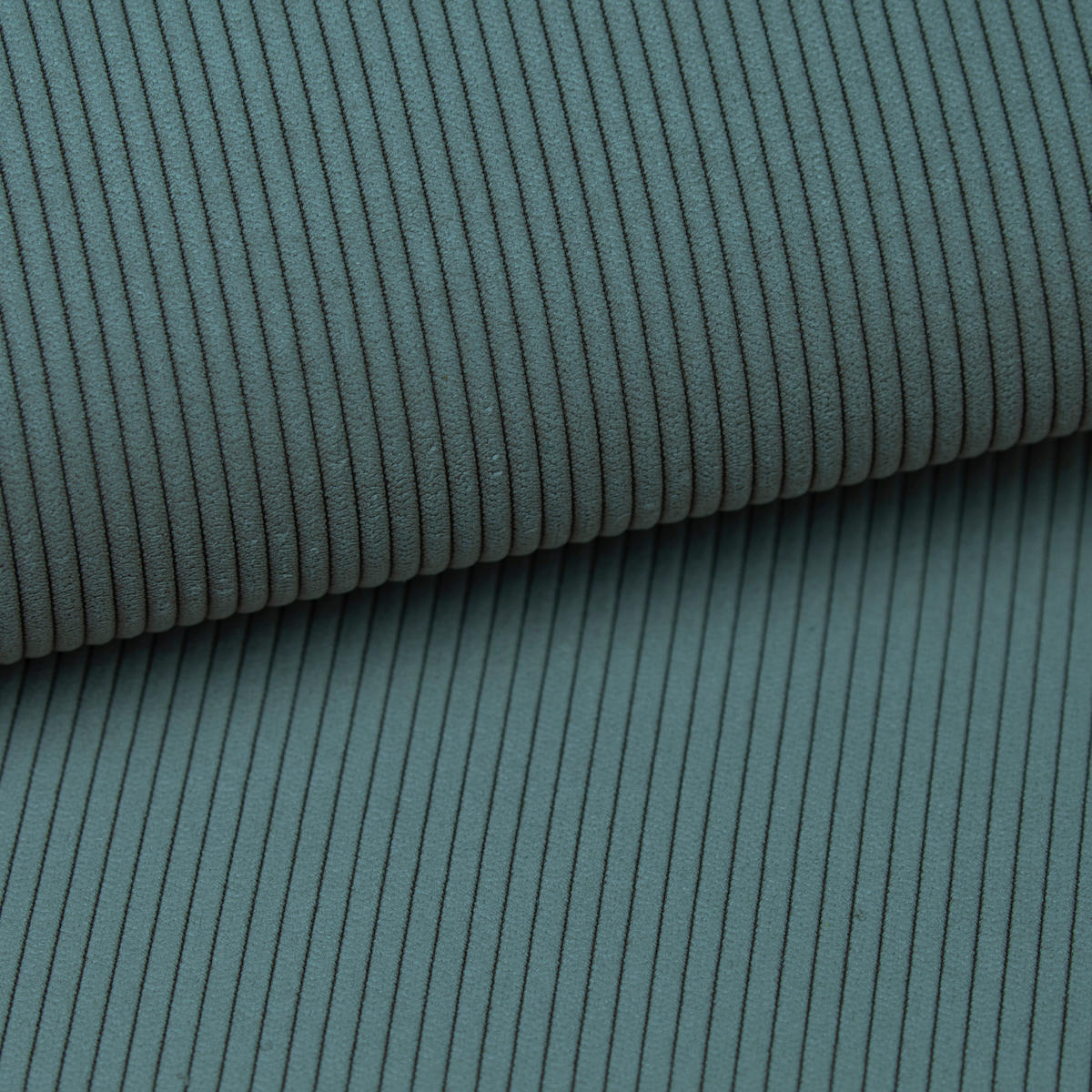 BIGSOFA in Cord Salbeigrün  - Salbeigrün/Schwarz, Design, Textil (223/80/158cm) - Lomoco