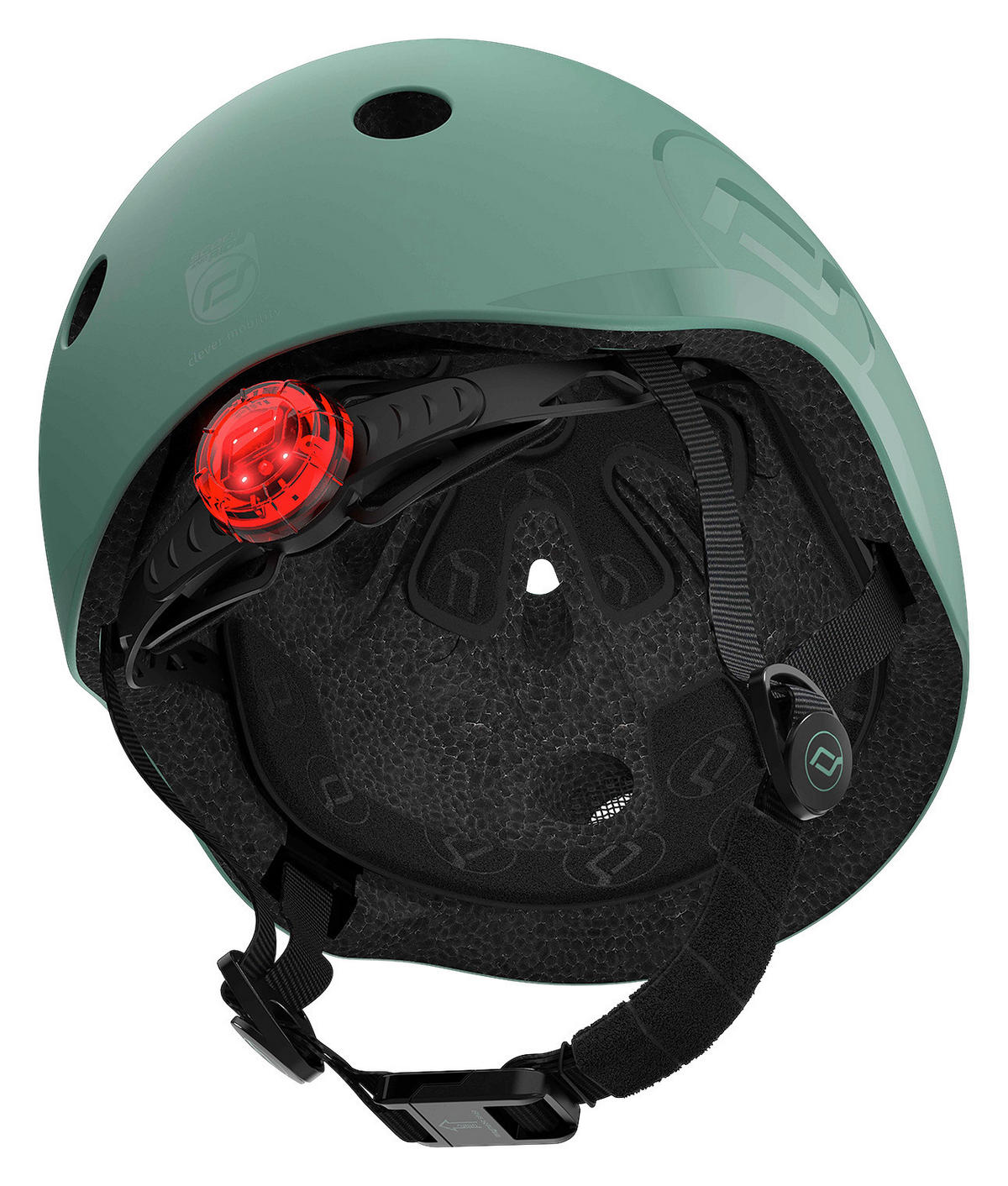 KINDERHELM S-M  - Dunkelgrün, Trend, Kunststoff/Textil (S-Mnull) - Scoot and Ride