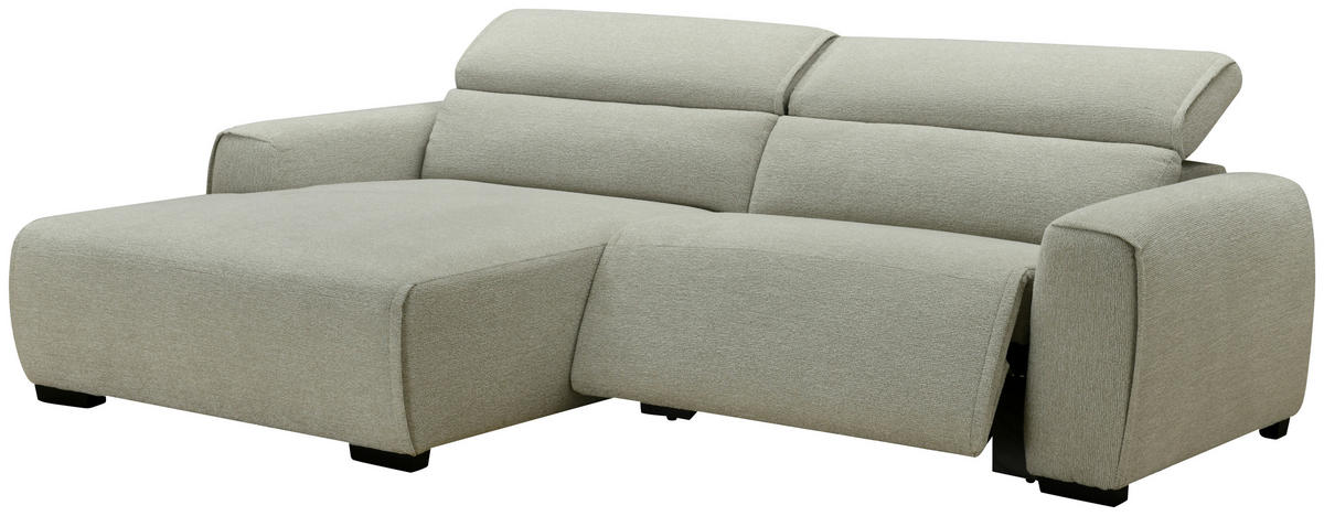 ECKSOFA Beige Mikrofaser  - Beige/Schwarz, Design, Holz/Textil (172/256cm) - Carryhome