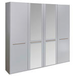 DREHTÜRENSCHRANK  in Weiß  - Eichefarben/Weiß, KONVENTIONELL, Glas/Holzwerkstoff (200/216/58cm) - Venda