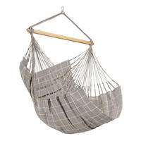 HÄNGESESSEL comfort outdoor 110/160/180 cm  - Hellgrau/Weiß, KONVENTIONELL, Holz/Textil (110/160/180cm) - La Siesta