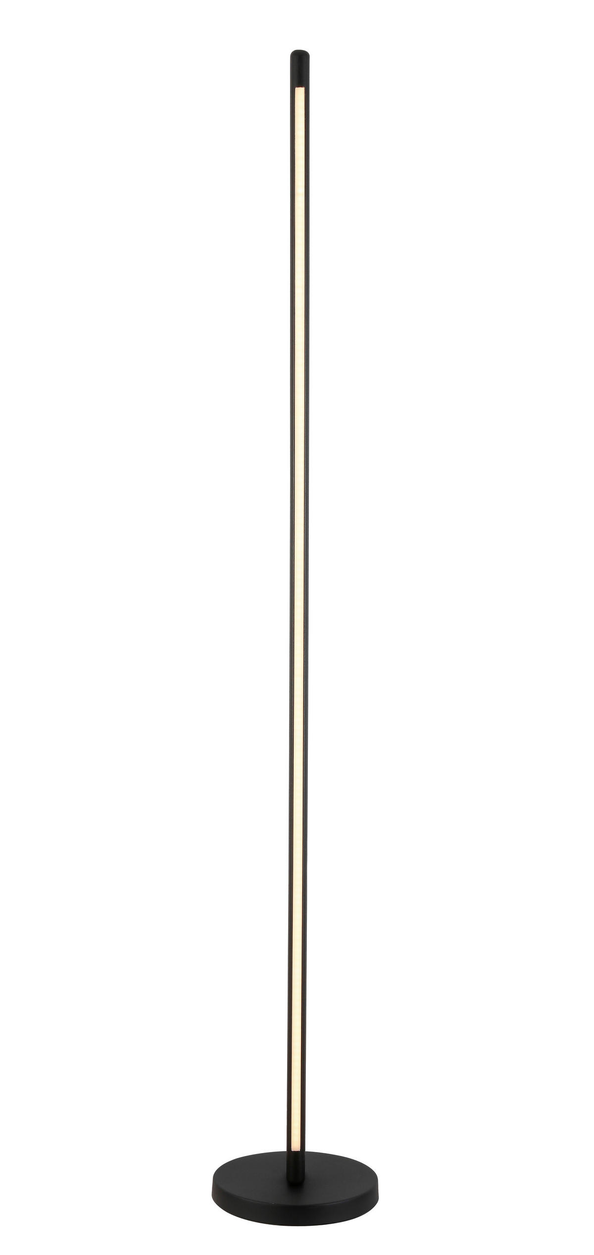 LED-STEHLEUCHTE - Schwarz, Trend, Holz/Kunststoff (25/151cm) - Novel