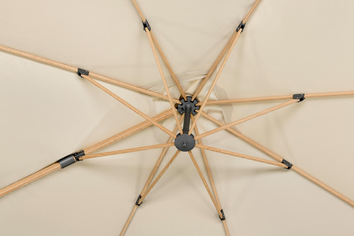 AMPELSCHIRM   - Eichefarben/Naturfarben, Basics, Textil/Metall (358/263/300cm) - Schneider
