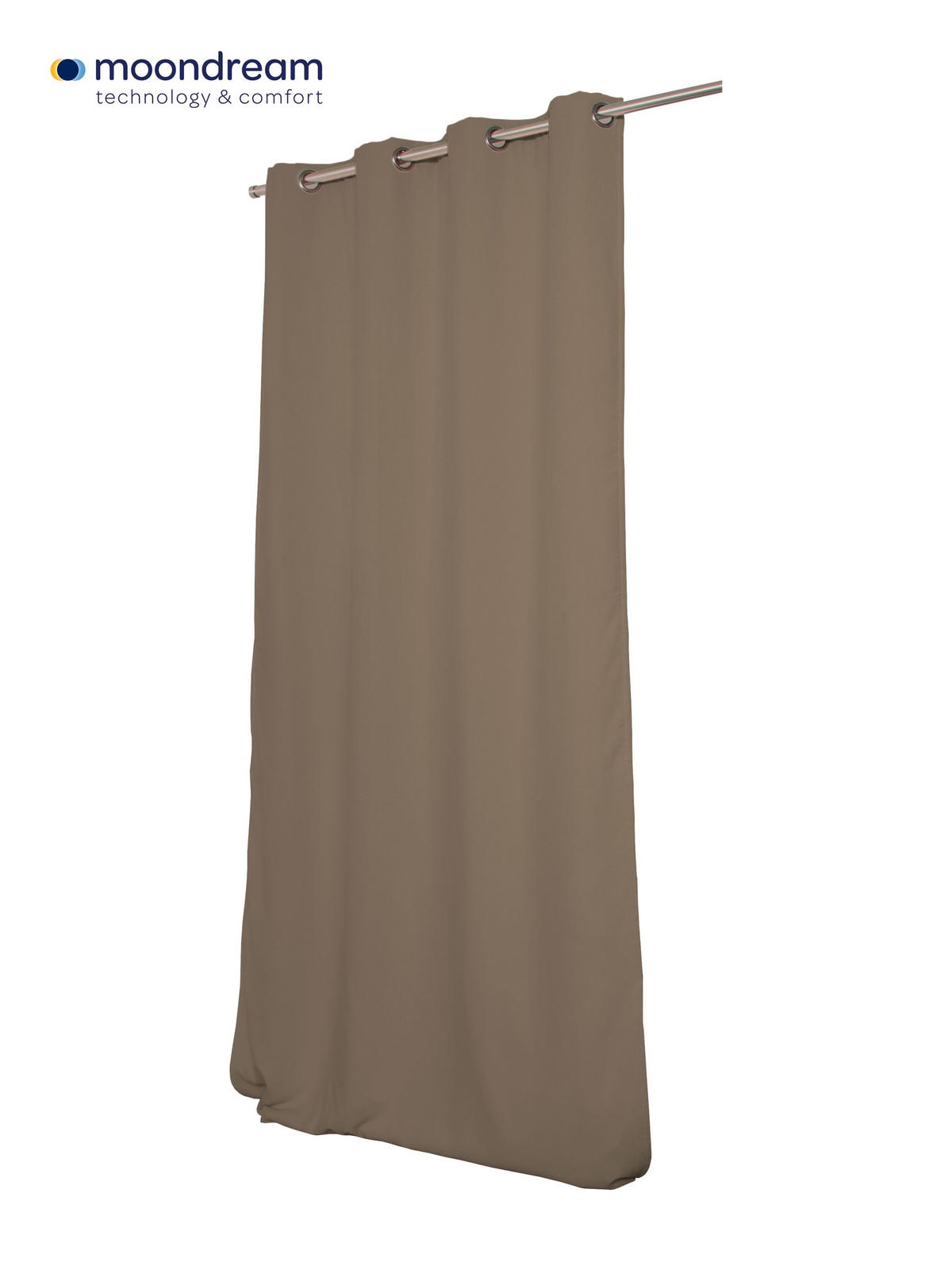 VERDUNKELUNGSVORHANG - Hellbraun, Basics, Textil (135/260cm)