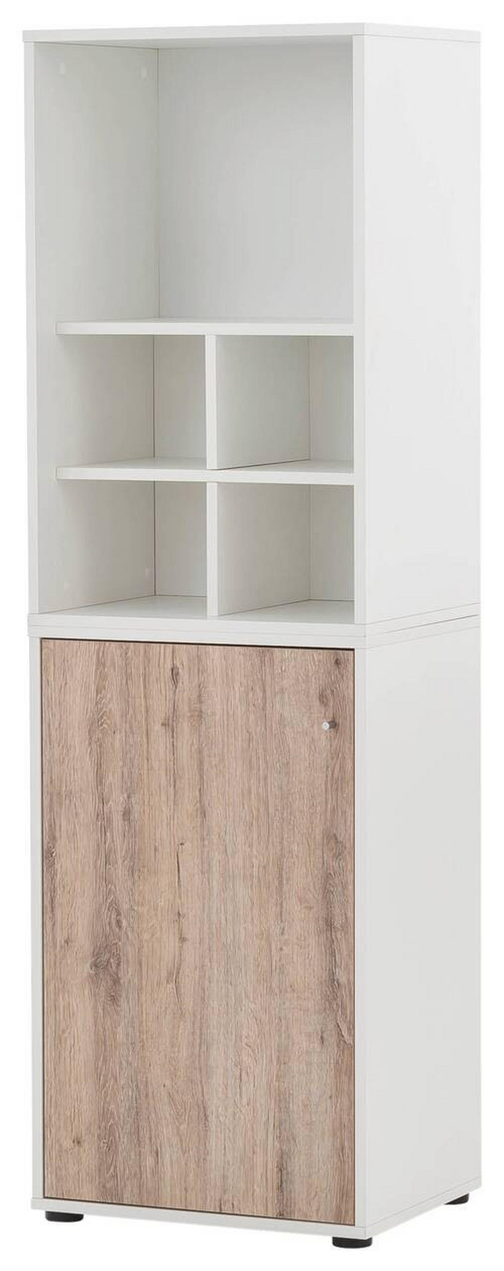 AKTENSCHRANK 50,9/165,2/41 cm  - Wildeiche/Weiß, MODERN, Holzwerkstoff (50,9/165,2/41cm) - MID.YOU