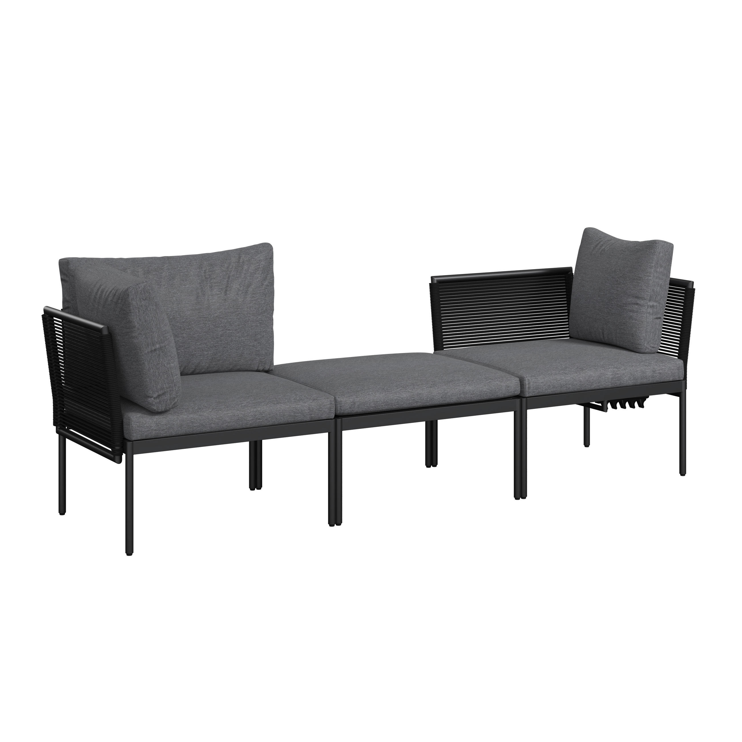 Ambia Garden Gartenset Anthrazit 240x70x67 cm