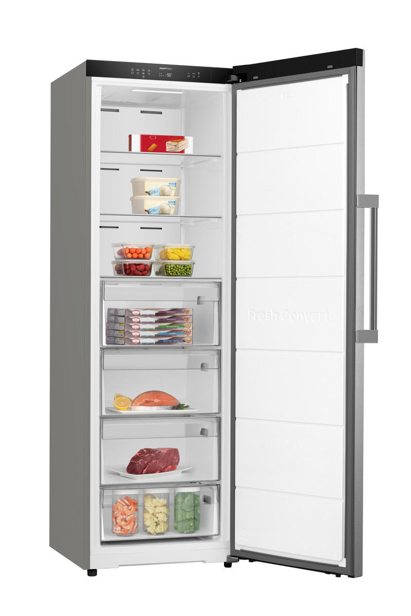 GEFRIERSCHRANK FNC618D6XWF  - Edelstahlfarben, Metall (59,5/185,6/60cm) - Gorenje