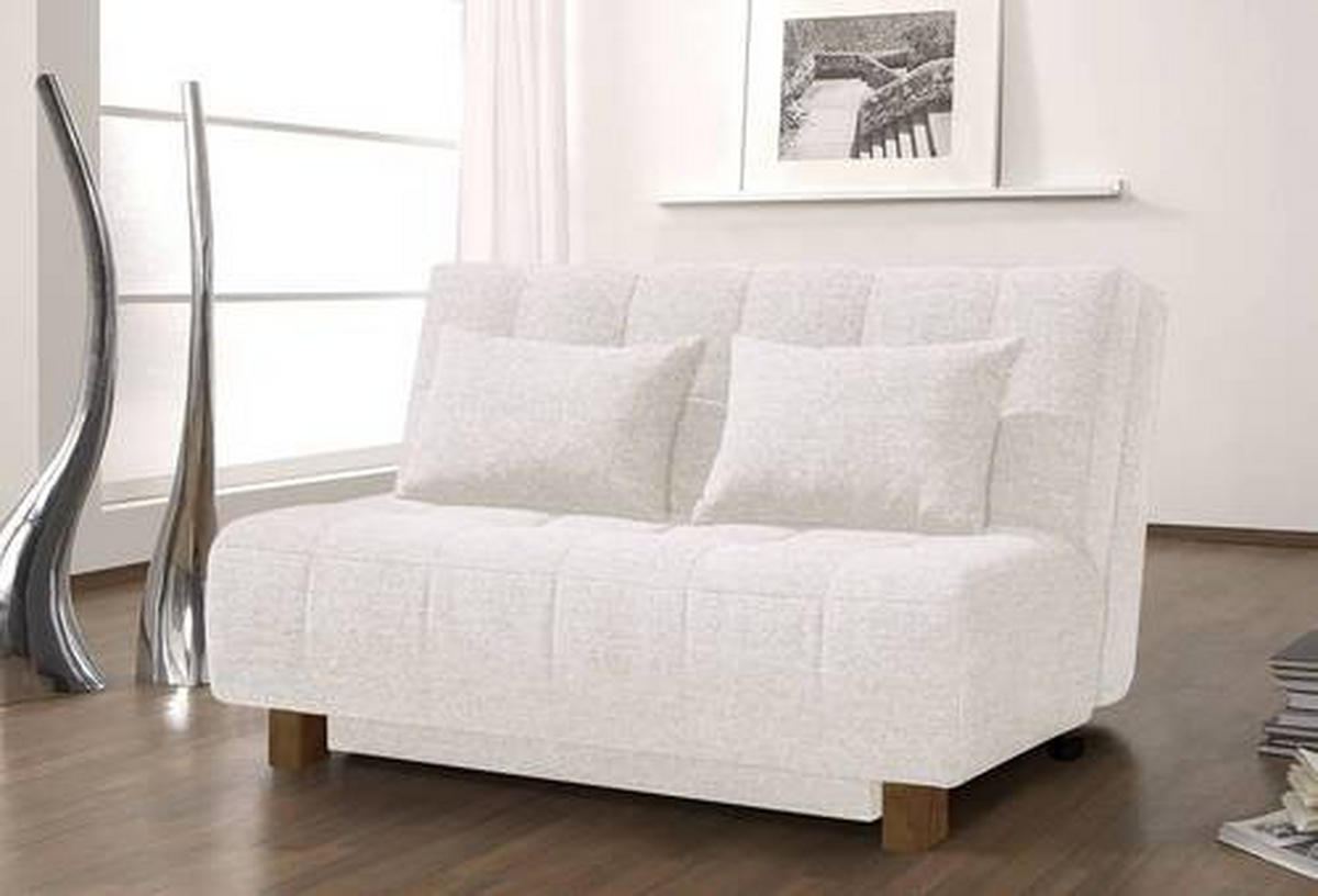 SOFA LEŽAJ bela  - bela/prirodna boja, Dizajnerski, tekstil/drvo (145/92/102cm) - Novel