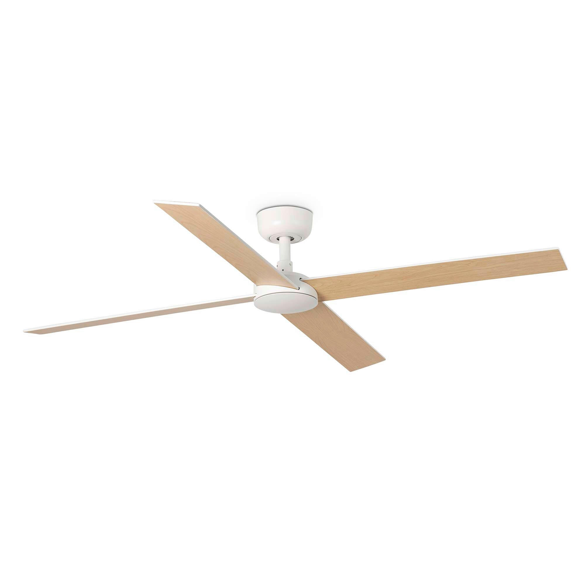 DECKENVENTILATOR RUDDER 132/23.2 cm   - Weiß, KONVENTIONELL, Holzwerkstoff/Metall (132/23.2cm)