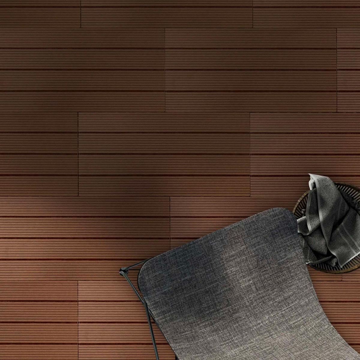 TERRASSENFLIESE Hellbraun  - Hellbraun, Design, Holzwerkstoff (30/60cm) - Floordirekt