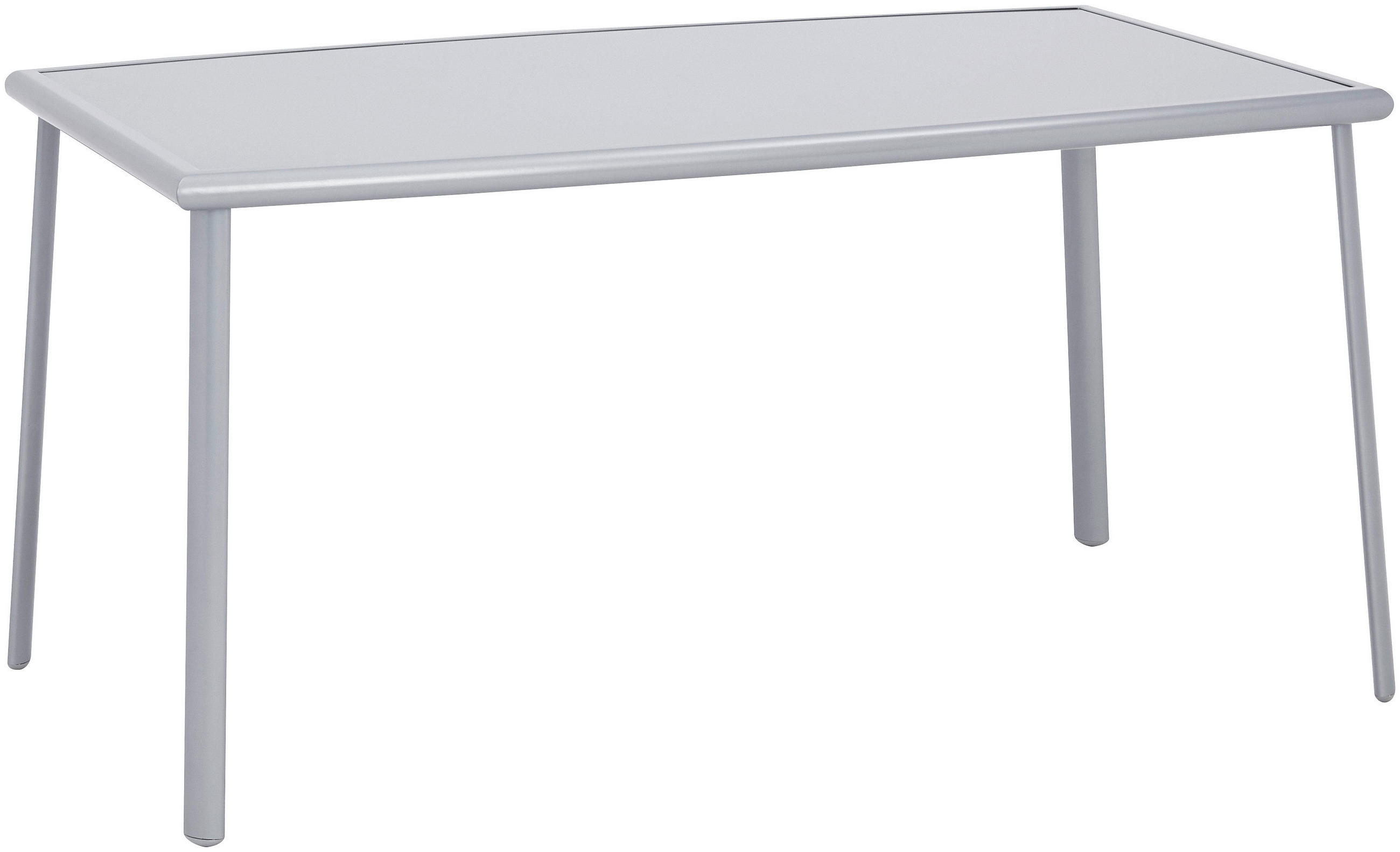 STOL VRTNI  srebrne boje  metal, staklo      - srebrne boje, Design, staklo/metal (147/87/72cm) - Xora