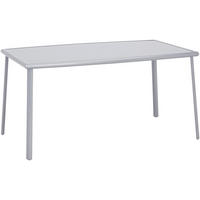 STOL VRTNI  srebrne boje  metal, staklo      - srebrne boje, Design, staklo/metal (147/87/72cm) - Xora