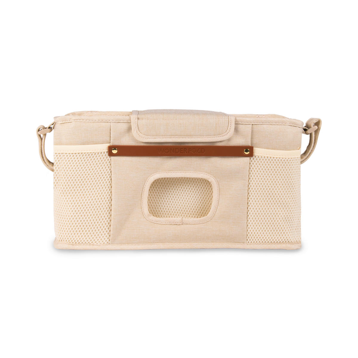 BUGGY-ORGANIZER Parent Console  - Beige, Basics, Textil (38,1/12,44/19,3cm) - WONDERFOLD