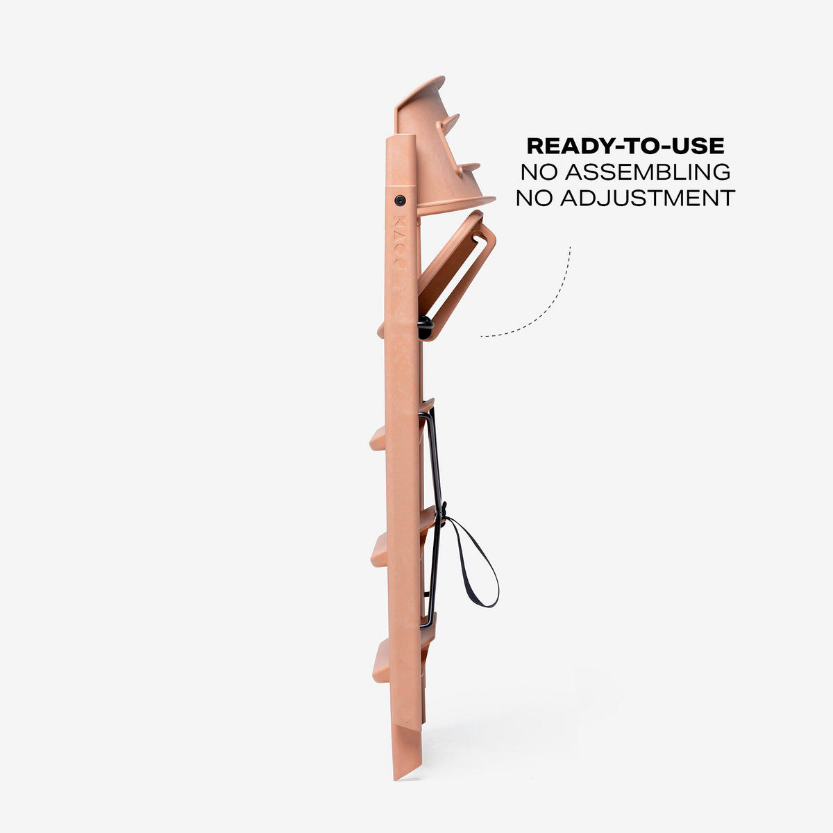 HOCHSTUHL Kaos Klapp Terracotta Terracotta Pink  - Terracotta, Basics, Naturmaterialien/Kunststoff (45,5/81cm)