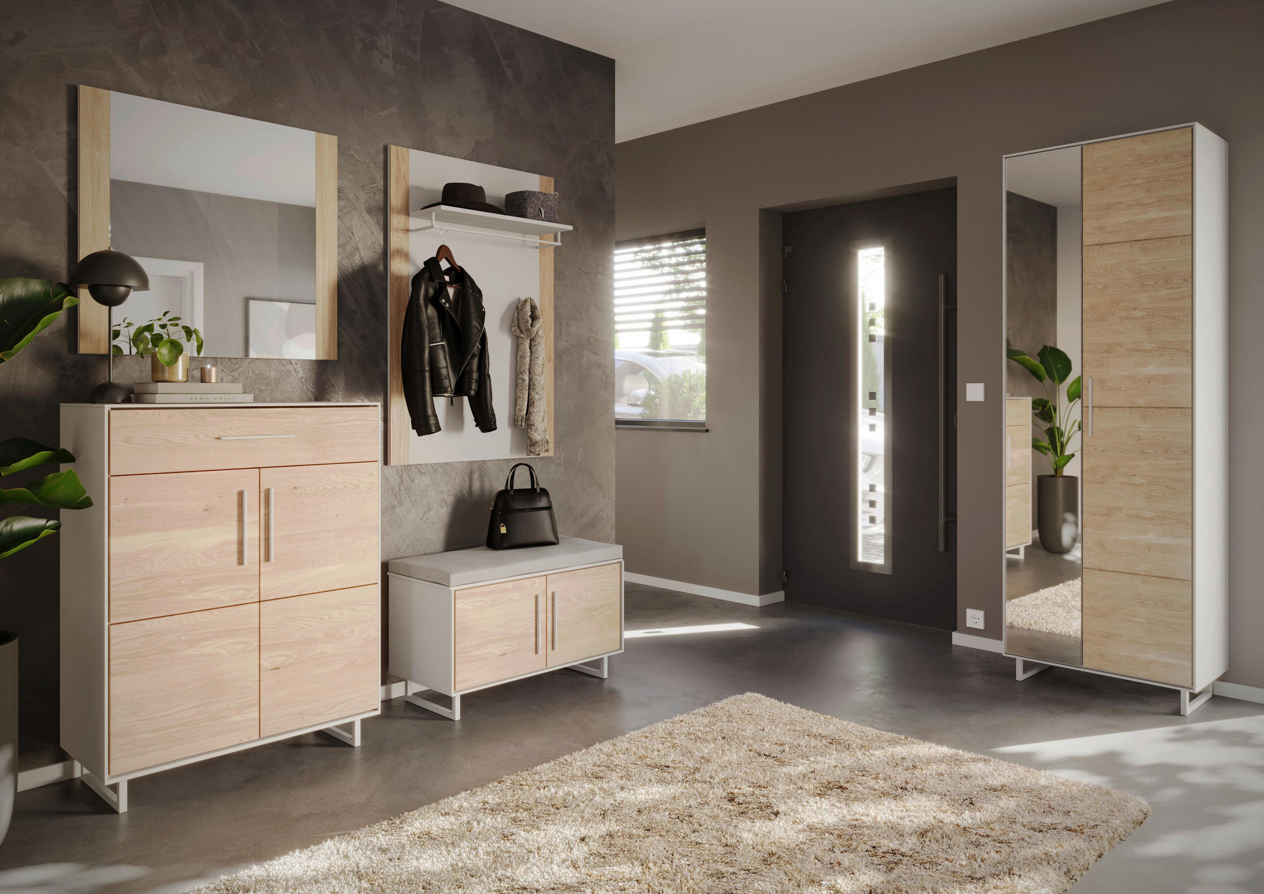 GARDEROBENPANEEL  in 82/120/28 cm  - Kaschmir/Eiche Bianco, Design, Holz/Holzwerkstoff (82/120/28cm) - Livetastic