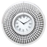 WANDUHR  Schwarz, Silberfarben, Weiß 60 cm  - Silberfarben/Schwarz, Trend, Glas (60cm) - Ambia Home