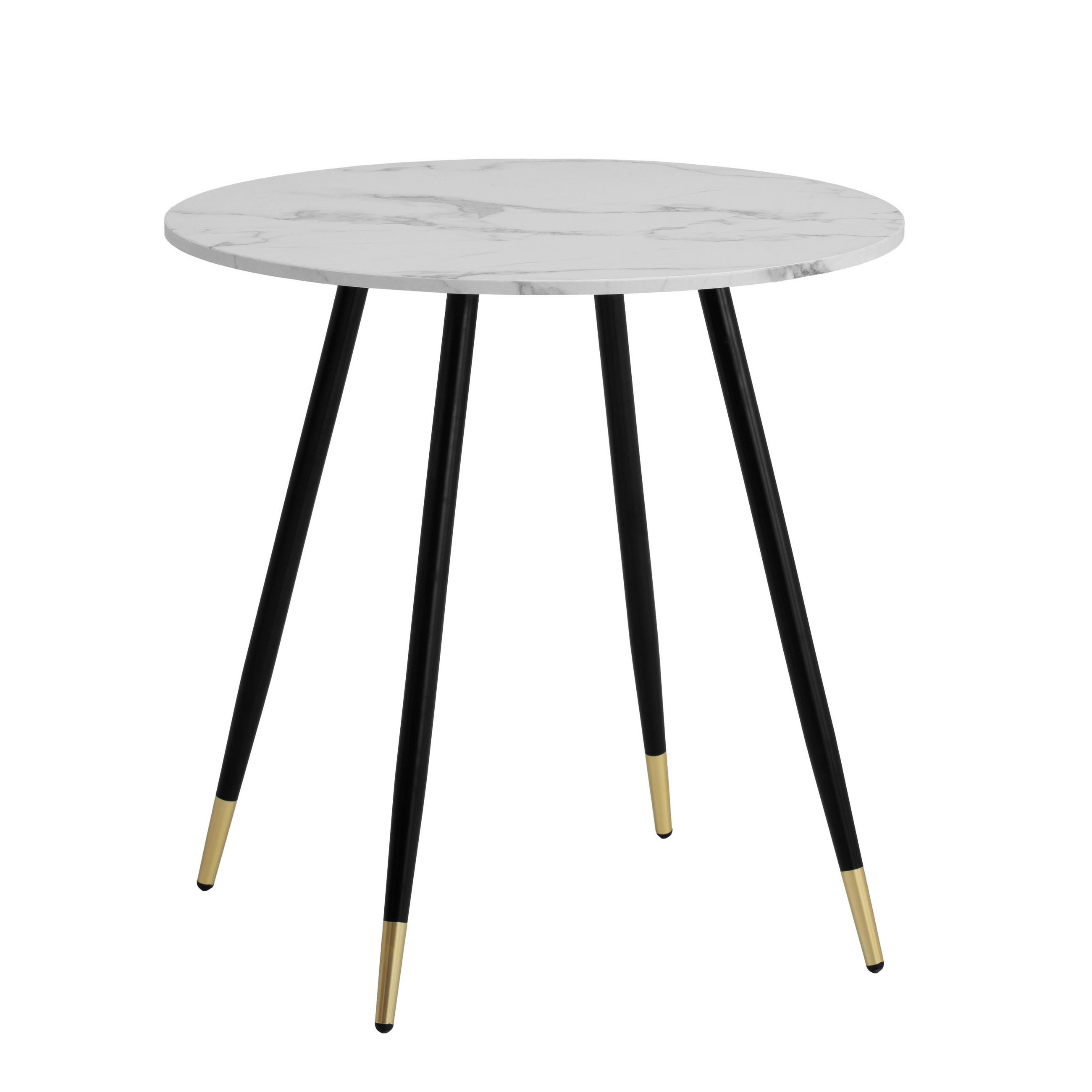 JEDÁLENSKÝ STÔL, biela, 75/75/76 cm - čierna/biela, Design, kov/kompozitné drevo (75/75/76cm) - Livetastic
