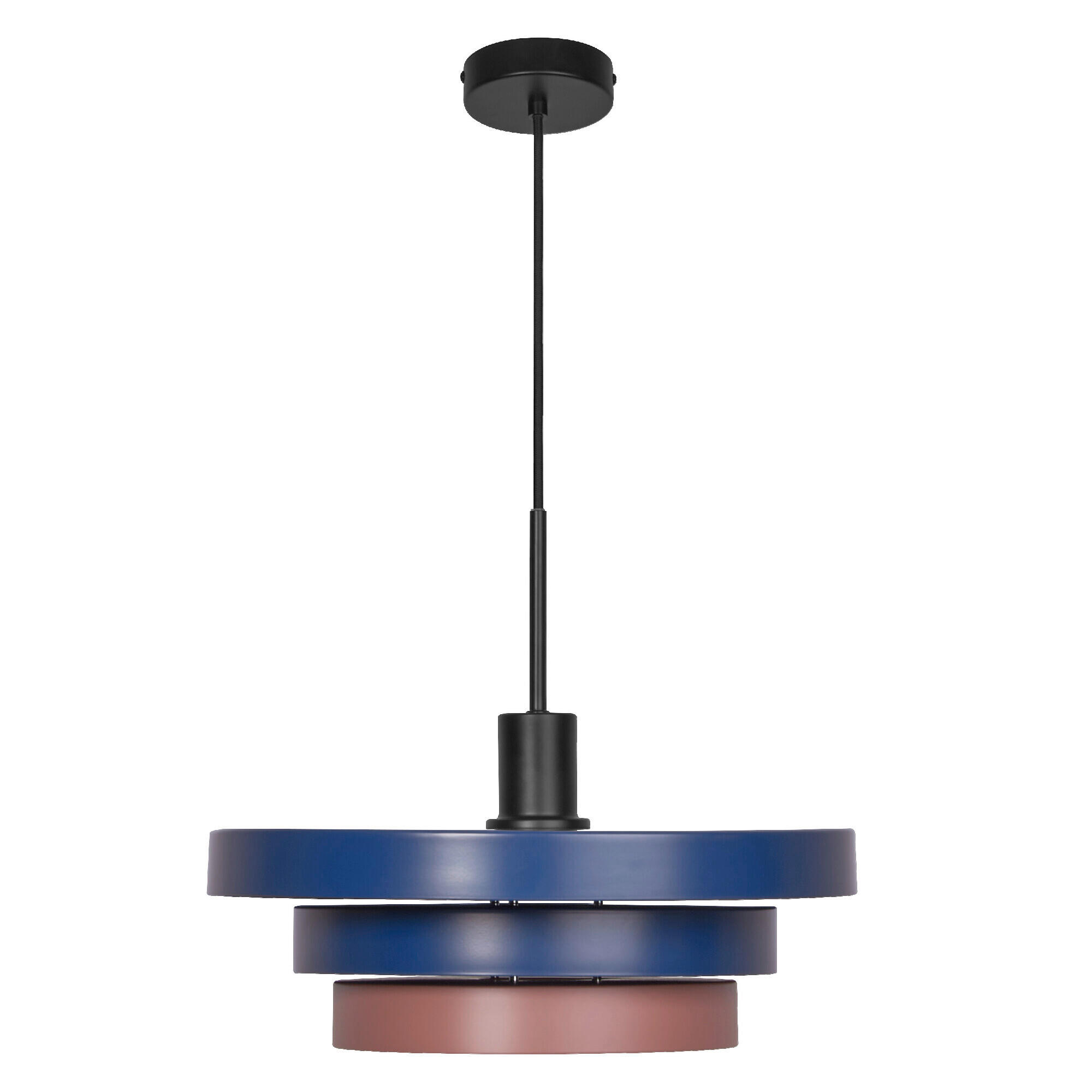 HÄNGELEUCHTE 40/136 cm  - Blau/Rosa, Basics, Metall (40/136cm) - Osram