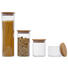 VORRATSGLAS 0,55 L - Klar/Naturfarben, Basics, Glas/Holz (10/11cm) - HOMEWARE