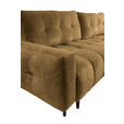 ECKSOFA Honig Chenille  - Schwarz/Honig, KONVENTIONELL, Holz/Textil (266/180cm) - Carryhome
