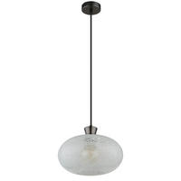 HÄNGELEUCHTE 30/120 cm    - Klar/Schwarzchrom, Design, Glas/Kunststoff (30/120cm) - Globo