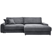 ECKSOFA in Cord Graphitfarben  300/180 cm  - Schwarz/Graphitfarben, MODERN, Kunststoff/Textil (300/180cm) - Carryhome