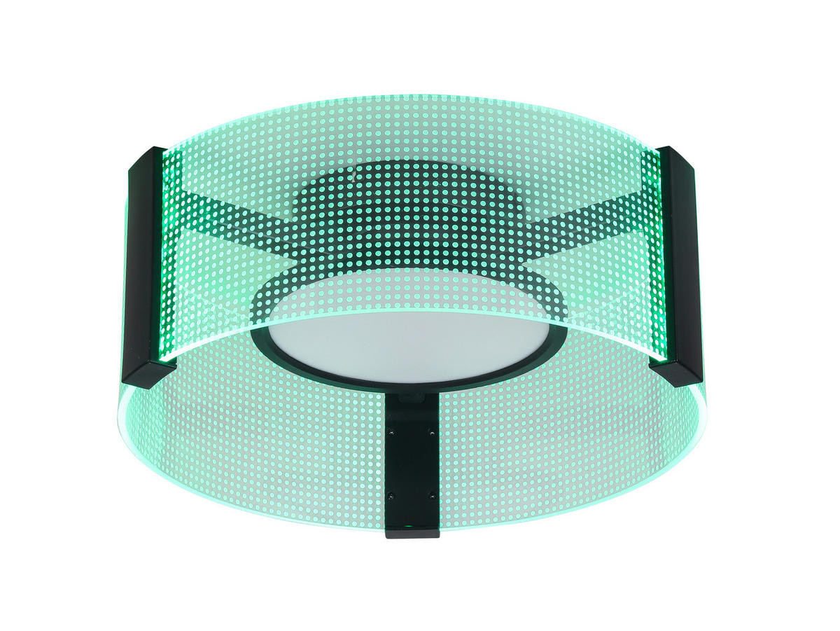 LED-DECKENLEUCHTE 40/16.5 cm   - Transparent/Weiß, Design, Kunststoff/Metall (40/16.5cm) - Novel