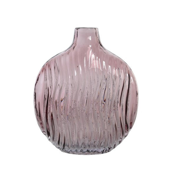VÁZA, sklo, 30 cm - ružová, Basics, sklo (30cm)