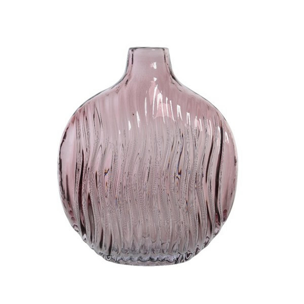 VÁZA, sklo, 30 cm - ružová, Basics, sklo (30cm)
