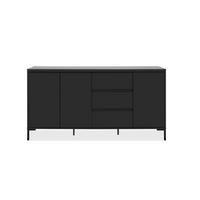 SIDEBOARD  170/87/40 cm 3 Schublade(n)  - Schwarz, Design, Holzwerkstoff/Metall (170/87/40cm) - MID.YOU