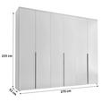 DREHTÜRENSCHRANK  in Graphitfarben  - Schwarz/Graphitfarben, MODERN, Holzwerkstoff/Kunststoff (270/225/52cm) - Carryhome