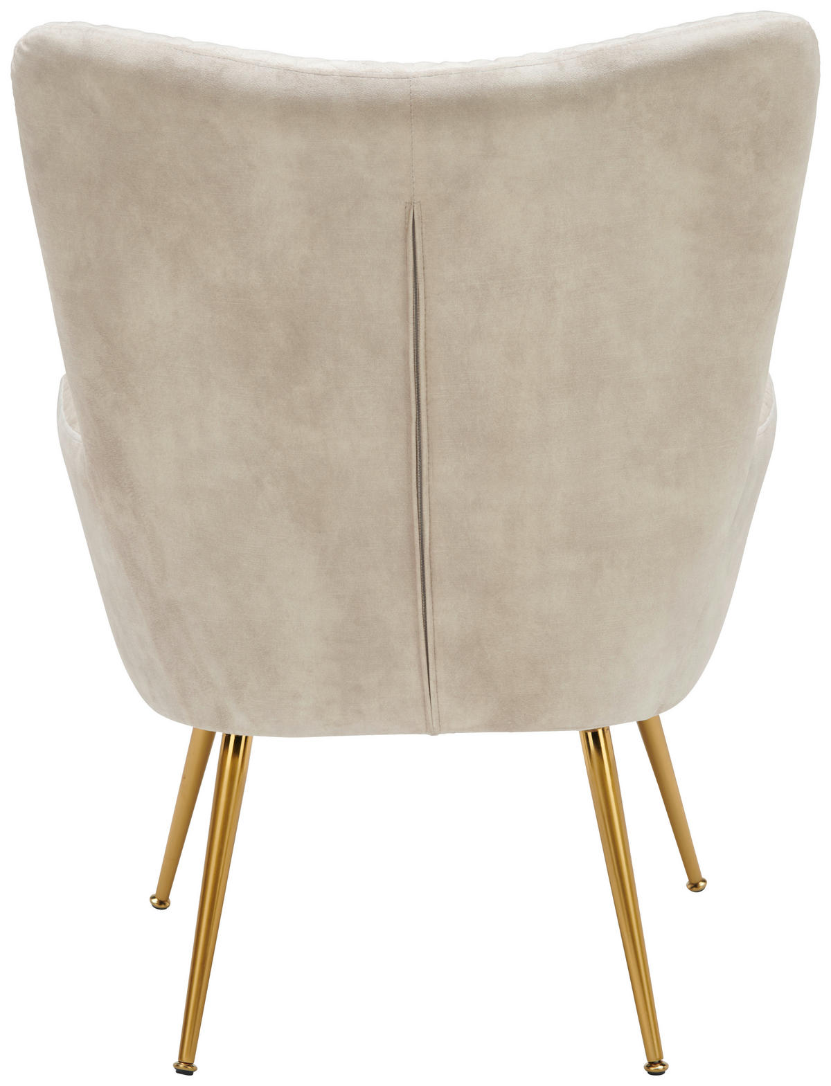 KRESLO UŠIAK, kov, textil, béžová - zlatá/béžová, Design, kov/textil (74/96/83cm) - Ambia Home