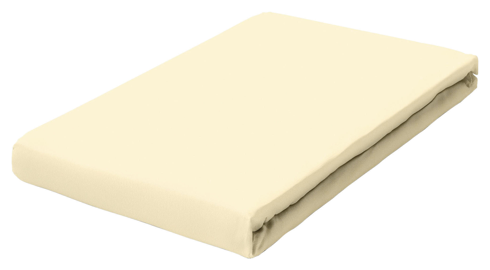 BOXSPRING-SPANNLEINTUCH 90-100/190-220 cm Jersey  - Hellgelb, Basics, Textil (90-100/190-220cm) - Schlafgut