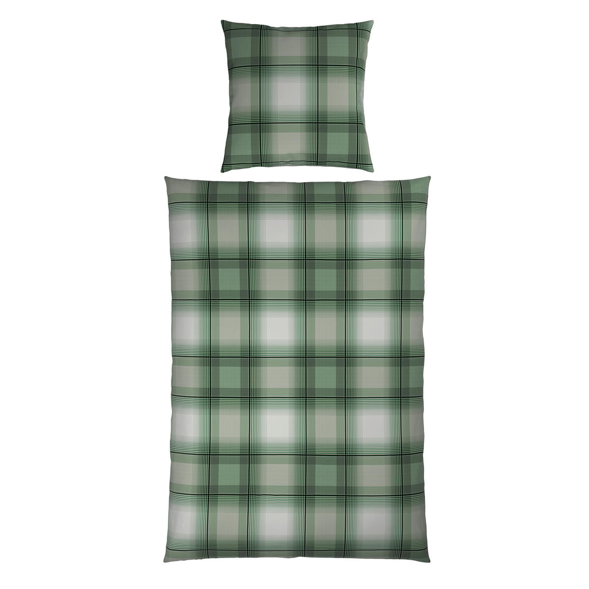 WENDEBETTWÄSCHE Satin 135/200 cm  - Grün, Textil (135/200cm) - Novel