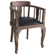 KŘESLO, dřevo, textil, černá, barvy sheesham - černá/barvy sheesham, Trend, dřevo/textil (52/76/46cm) - Ambia Home