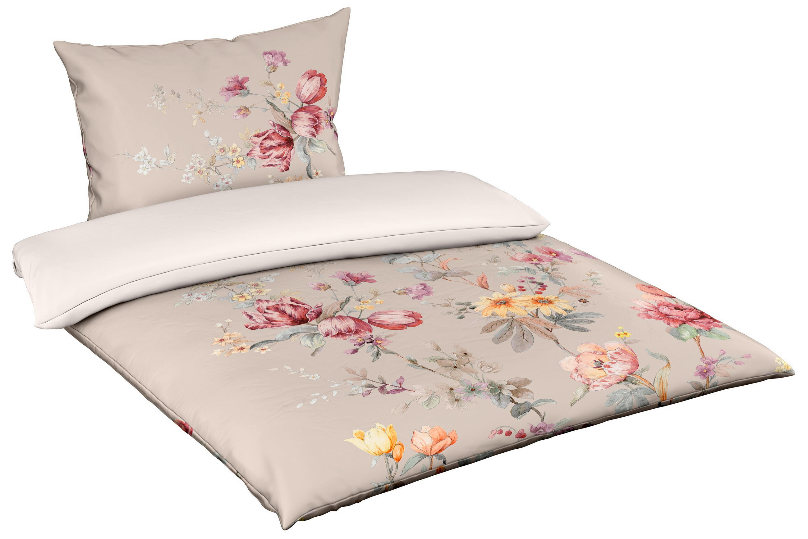 POVLEČENÍ, makosatén, vícebarevná, 140x200/70x90 cm  - vícebarevná, Basics, textil (140x200/70x90cm) - Fleuresse