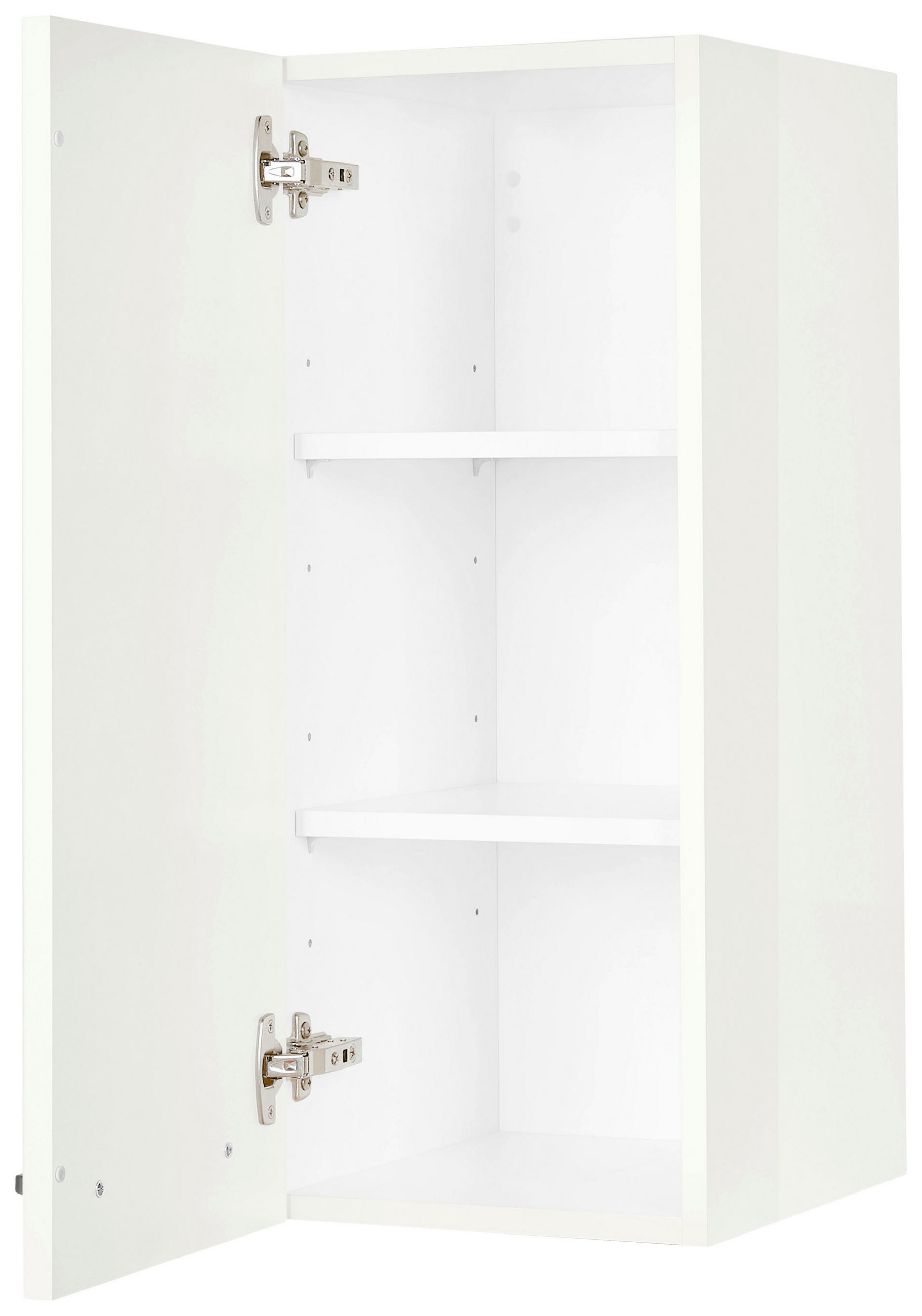 KÜCHENOBERSCHRANK 30/72/35 cm in Weiß Hochglanz - Edelstahlfarben/Weiß Hochglanz, MODERN, Holzwerkstoff/Metall (30/72/35cm) - Nobilia