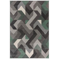 WEBTEPPICH 200/290 cm AURORA Grün, Grau  - Grau/Grün, KONVENTIONELL, Textil (200/290cm)