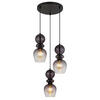 HÄNGLAMPA CLARITY 41/150 cm  - grå/svart, Klassisk, metall/glas (41/150cm) - Globo