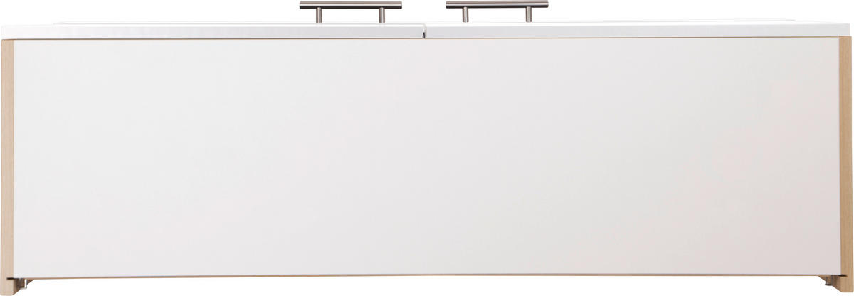 VÄGGSKÅP 110/56,1/34,6 cm  i vit, ekfärgad  - vit/silver, Basics, metall/trämaterial (110/56,1/34,6cm) - Respekta