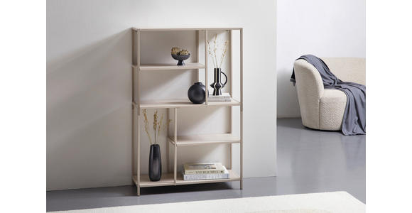 REGAL  76/116/30 cm Greige  - Hellbraun/Greige, Basics, Metall (76/116/30cm) - Xora