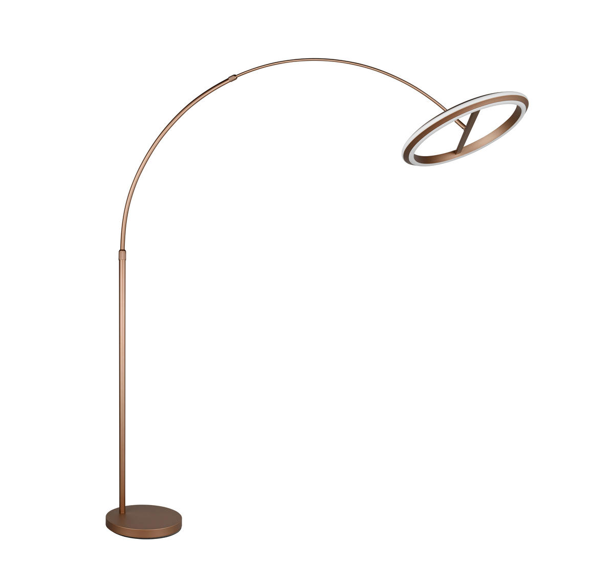 LED-STEHLEUCHTE Amador 45/205/165 cm   - Braun, Design, Metall (45/205/165cm) - Trio Leuchten