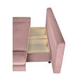 SCHLAFSOFA mit Schlafen auf Sitzhöhe, haustierfreundlicher Bezug Cord Rosa - Buchefarben/Rosa, KONVENTIONELL, Holz/Textil (200/75/85cm) - Carryhome