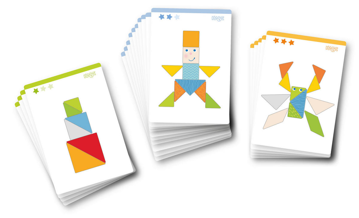 LERNSPIEL Legespiel Bunter Tangram-Mix  - Multicolor, Basics, Naturmaterialien/Holz - Haba